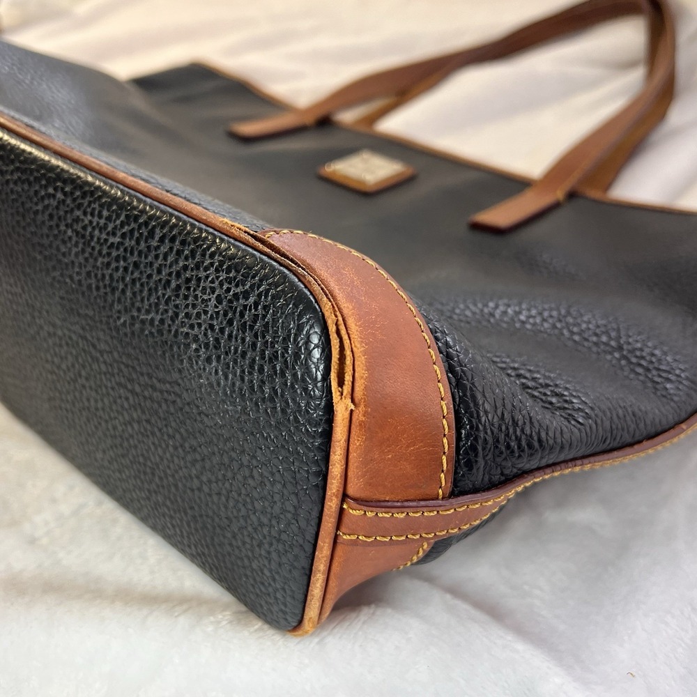 Dooney And Bourke Black Pebble Leather Charleston Large Shopper Tote  *see - Picture 5 of 15